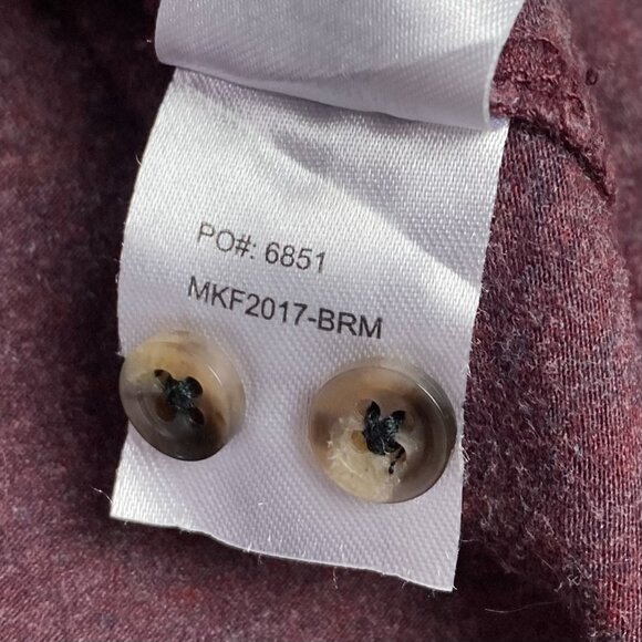 Faherty Stretch Knit Shirt Men's XXL Burgundy Melange Button Up Down MKF2017 - Picture 10 of 10